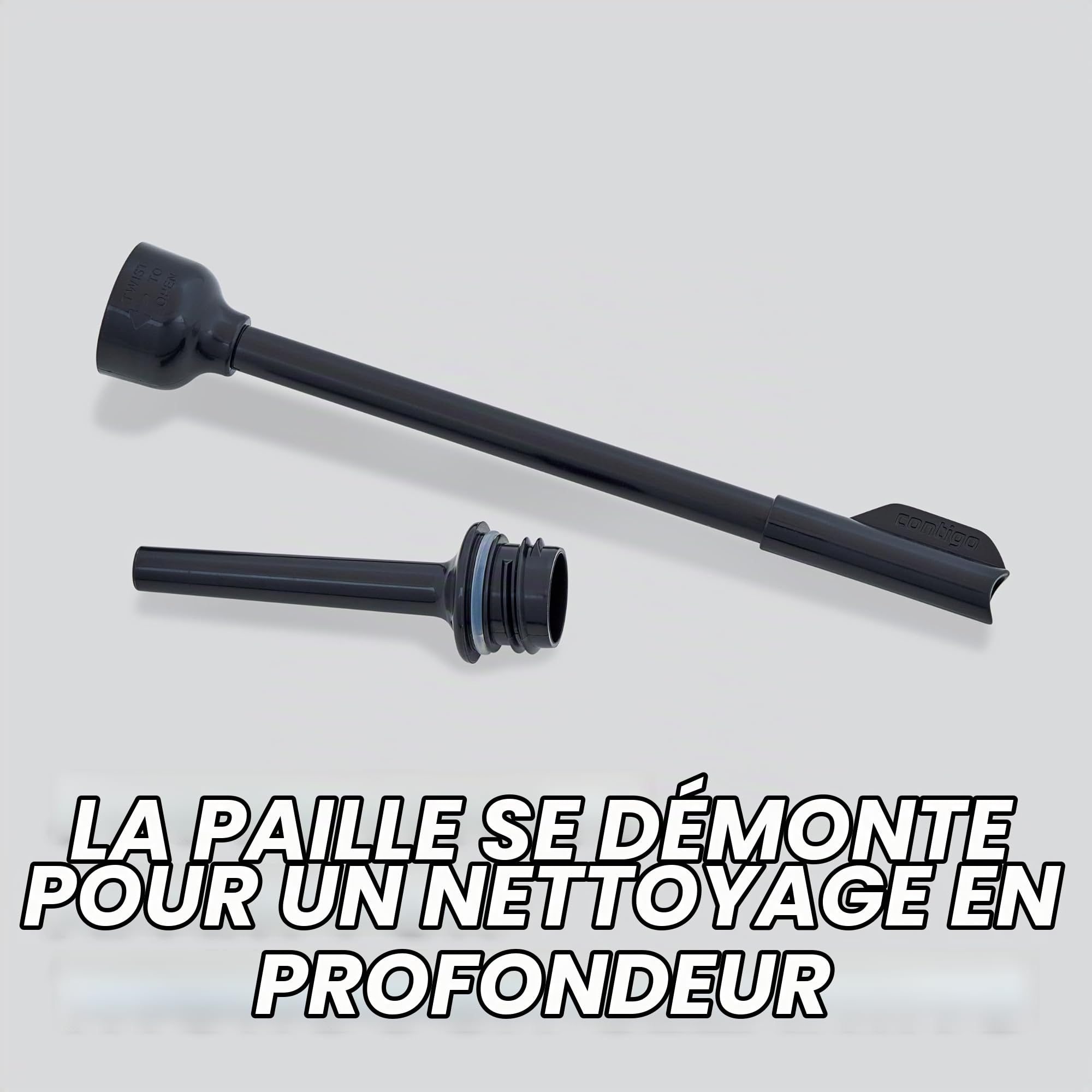 Contigo No-Spill Mug Isotherme avec Paille | Gobelet | Froid 14 h | 720 ml