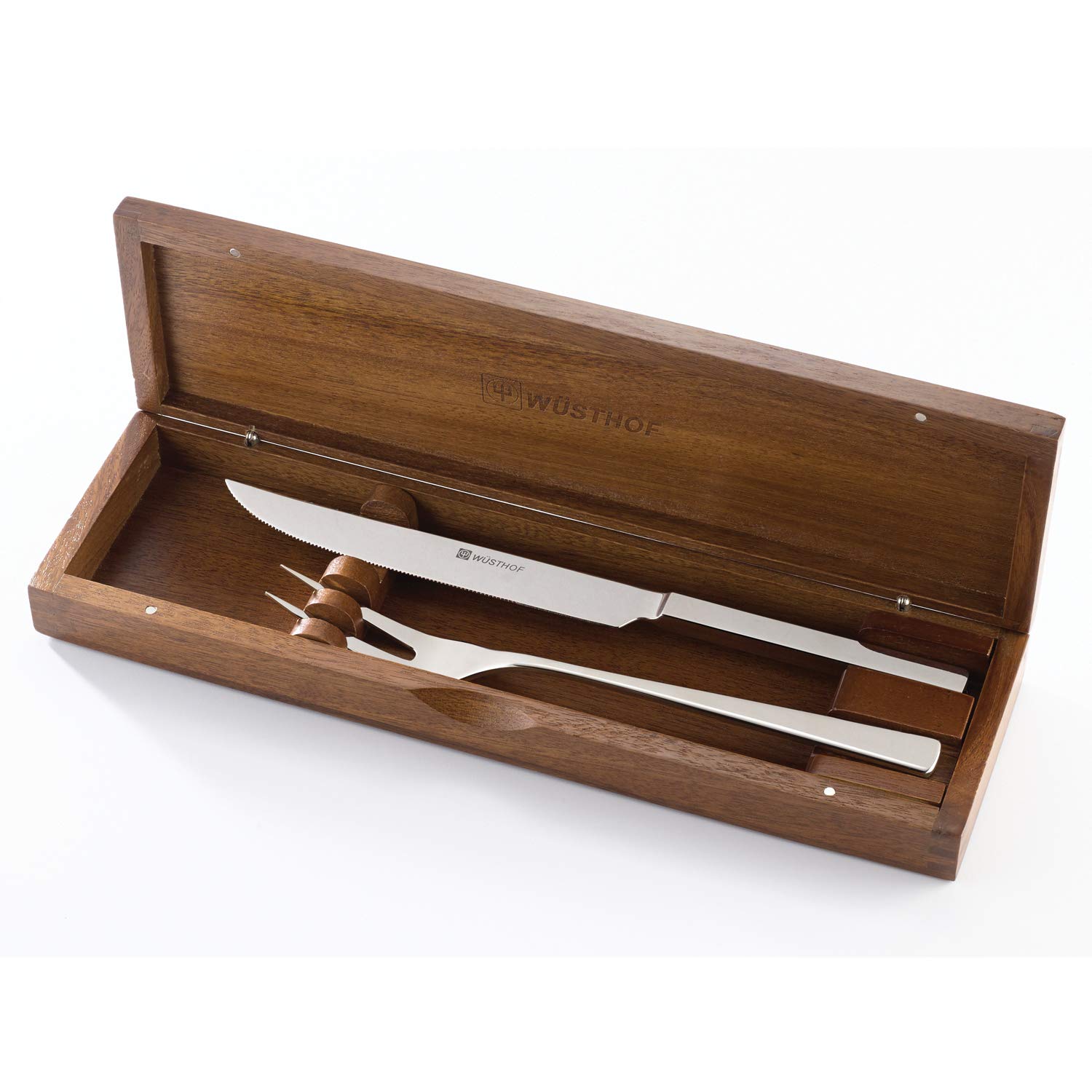 Wusthof 1069510201 Stainless Carving Set, 2-Piece, Walnut