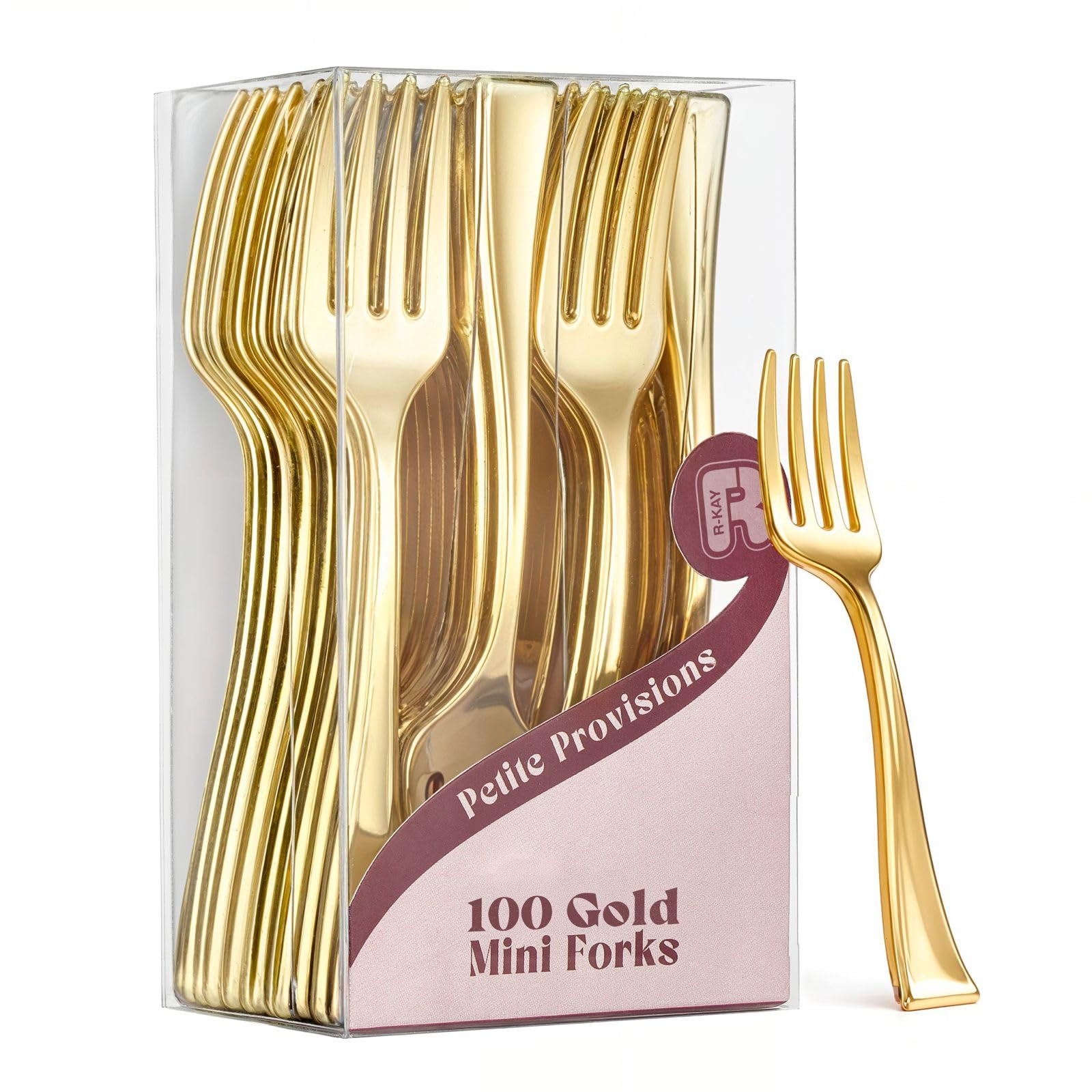 Amazon.com: 100 Pack Gold Mini Forks - 4 Inch Dessert Forks