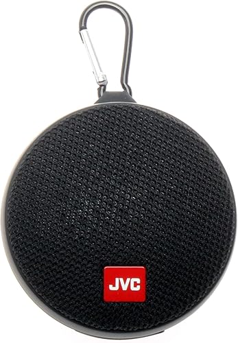 JVC Altavoz inalámbrico portátil con sonido envolvente, Bluetooth 5.0, IPX4 impermeable, duración de la batería de 7 horas - SPSA2BTB (negro)
