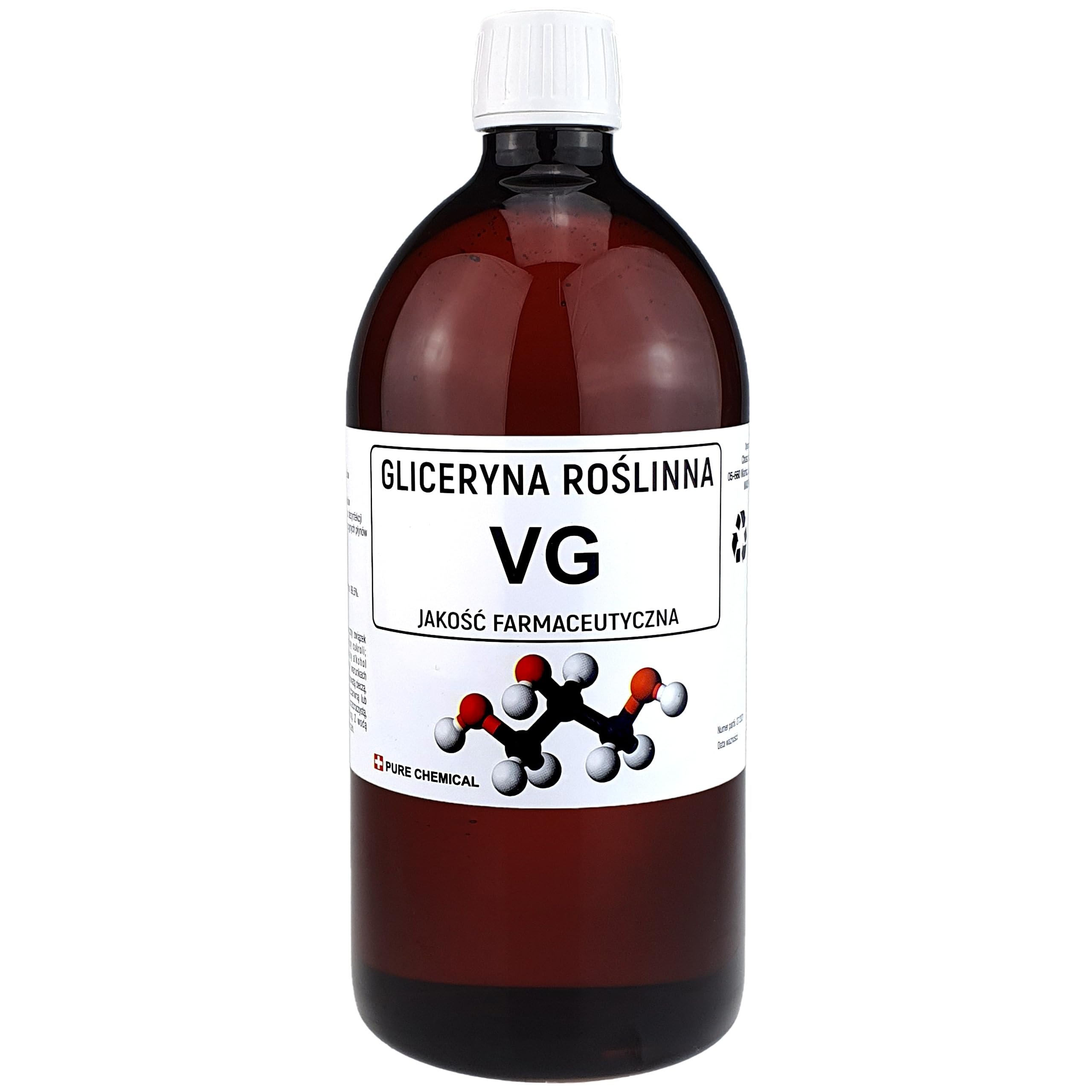 CHOSA Glicerina Vegetale 1 litro - Glicerolo E422 VG 99,​5% Puro Grado Farmaceutico per Capelli e Corpo - Perfetto per Cosmetici, Creme e Saponi - Base per Sapone Fai Da Te, 1 l
