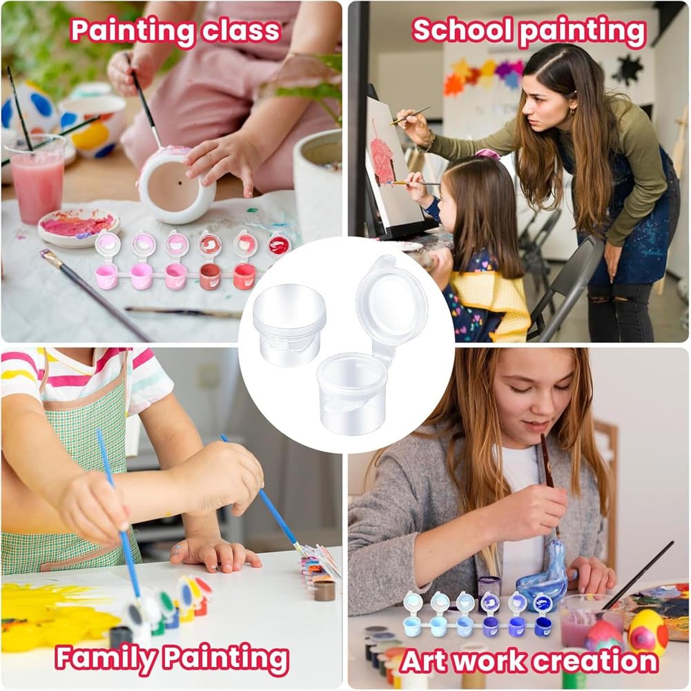 Leere Farbtöpfe Farbtöpfe für Klassenzimmer, Schule, Kunsthandwerk, Malbedarf, 3 Ml / 0,1 Unzen