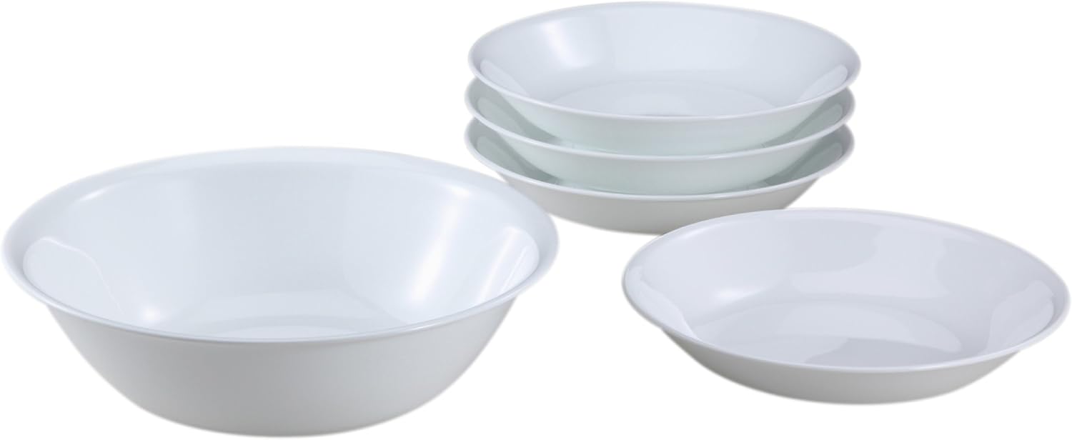 Corelle Livingware Winter Frost White 5-Piece Pasta Set