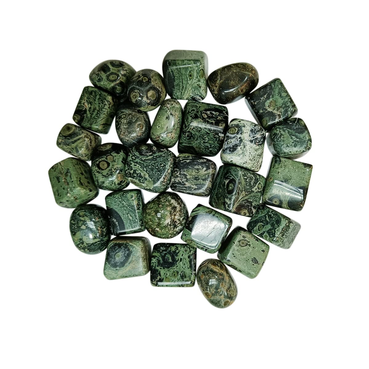 9Dzine Khambaba Jasper Tumble Stone Pebble Khambaba Jasper tumbled Gemstone for Reiki Healing Vastu Correction Gravels for Aquarium Home Décor Garden Table 200 Gm