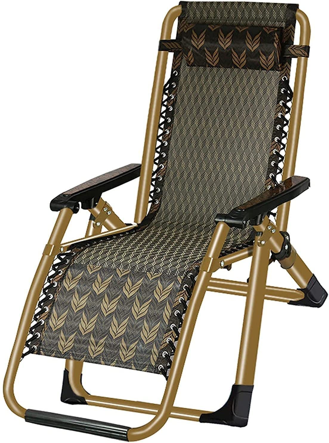 Chaise longue inclinable et pliante avec dossier réglable multi-positions de patio
