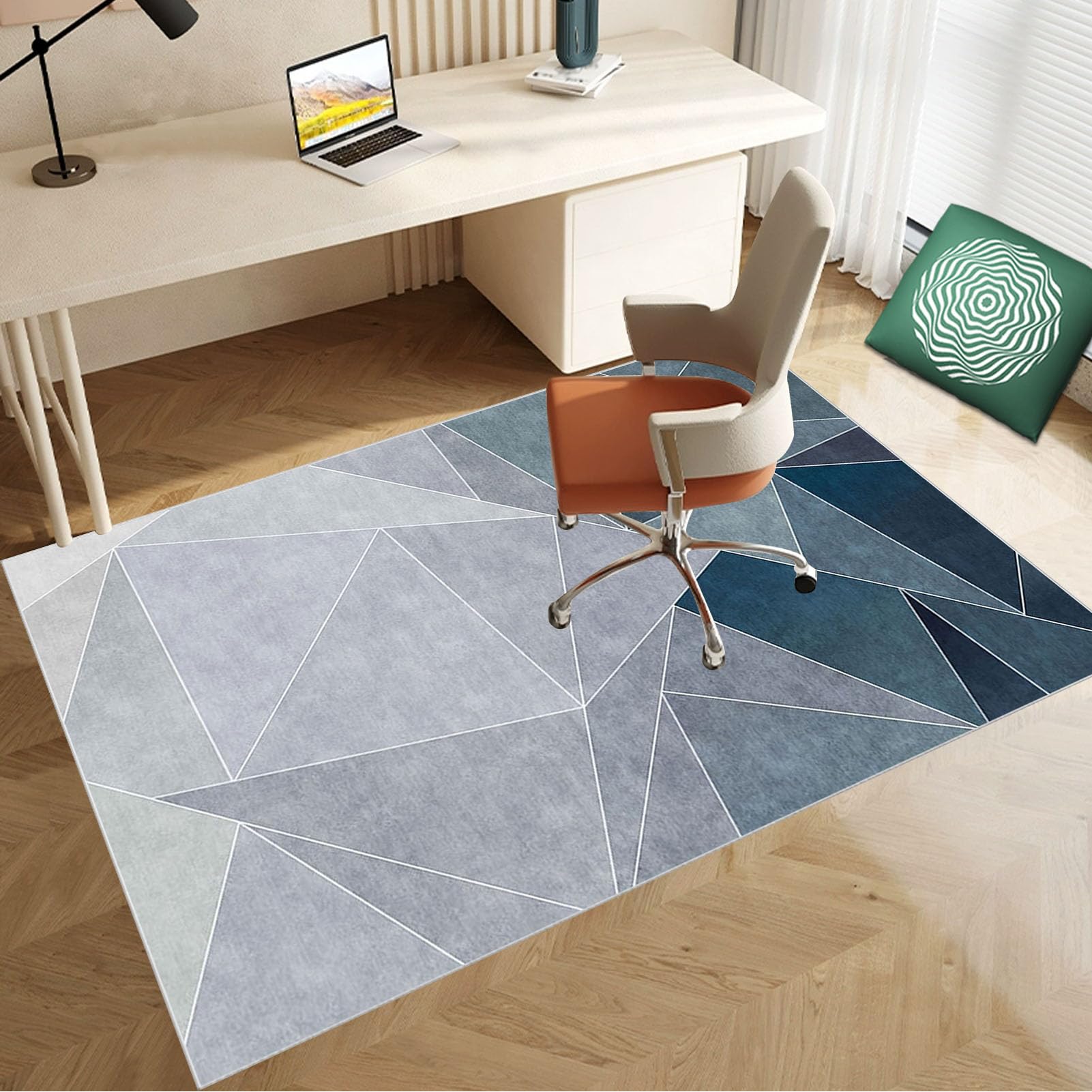 120 x 160 cm Heavy Duty Office Chair Mat for Carpeted Floor Computer Gaming Desk Chair Mat for Carpet Hard Floor Protector Mat for Rolling Chair Carpet Protector Chair Mat Floor Mat for Office Chair โ image 1