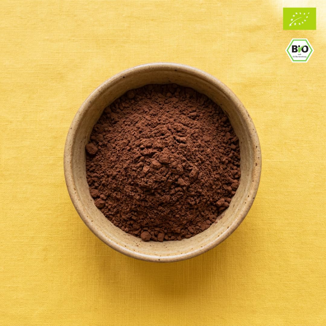 süssundclever.de® Bio Kakao Pulver | 1 kg | reines Kakaopulver, ungesüsst | stark entölt | hochwertiges Naturprodukt | plastikfrei und ökologisch-nachhaltig abgepackt