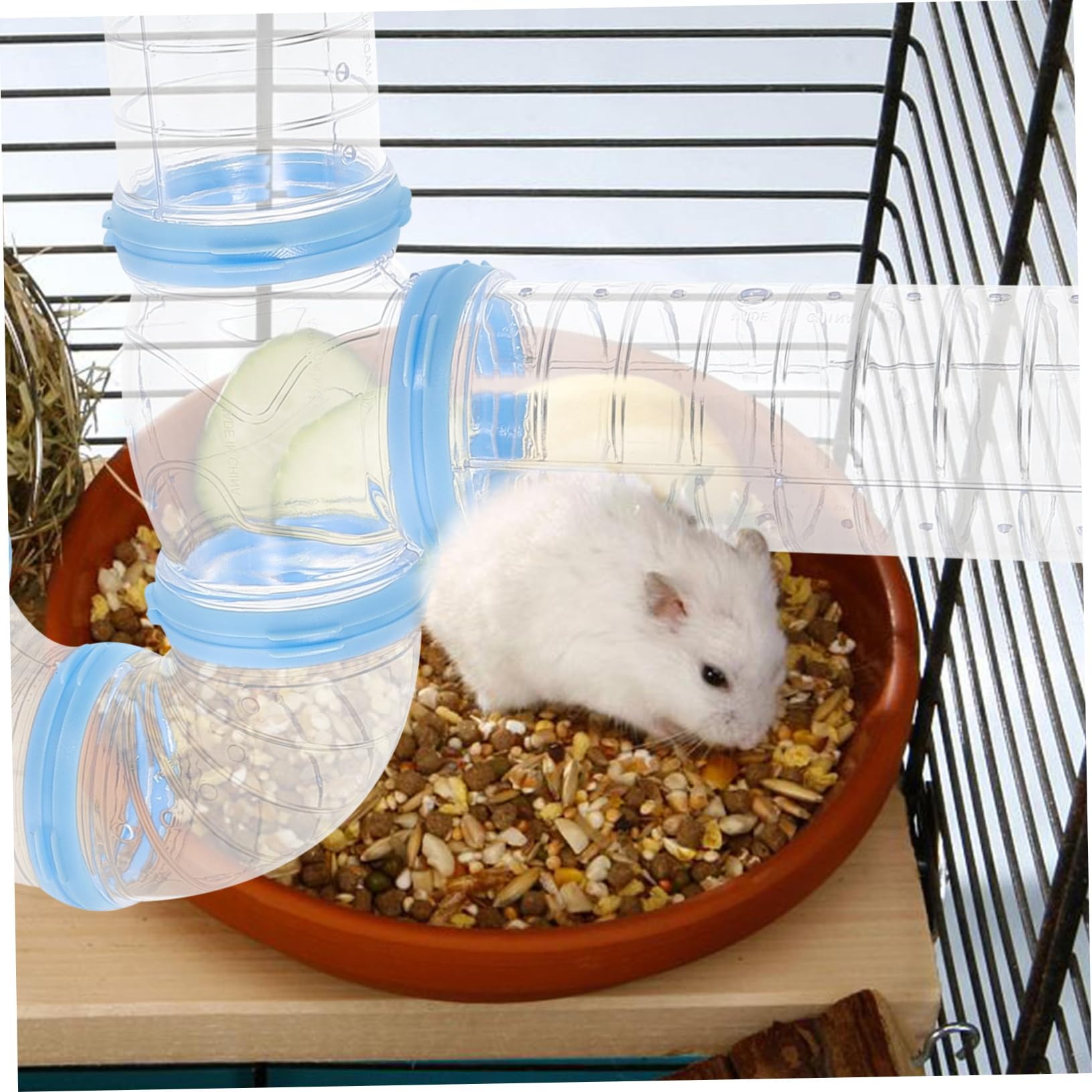Hamstertunnel aus Kunststoff für Externe Selbstgemacht Verbindung, 2 Satz | Durchsichtiger Verbinder, Hamsterröhren für Käfig und Spielbereich, Geeignet für Hamster und Meerschweinchen