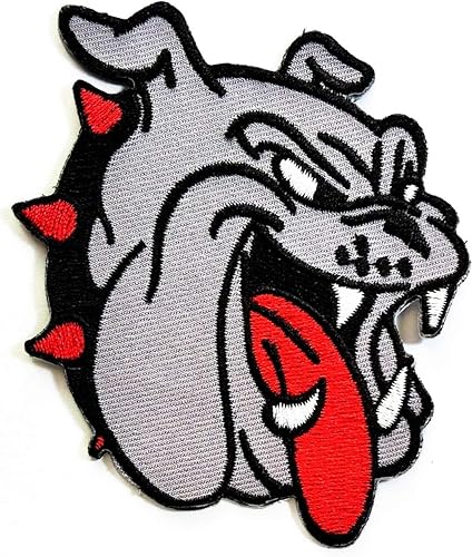 Miniatura 6 de Head American Dog Bulldog Pitbull - Parche de bordado de dibujos animados de animales, lindo cachorro, carlino, perro, pitbull, bulldog, mascota,