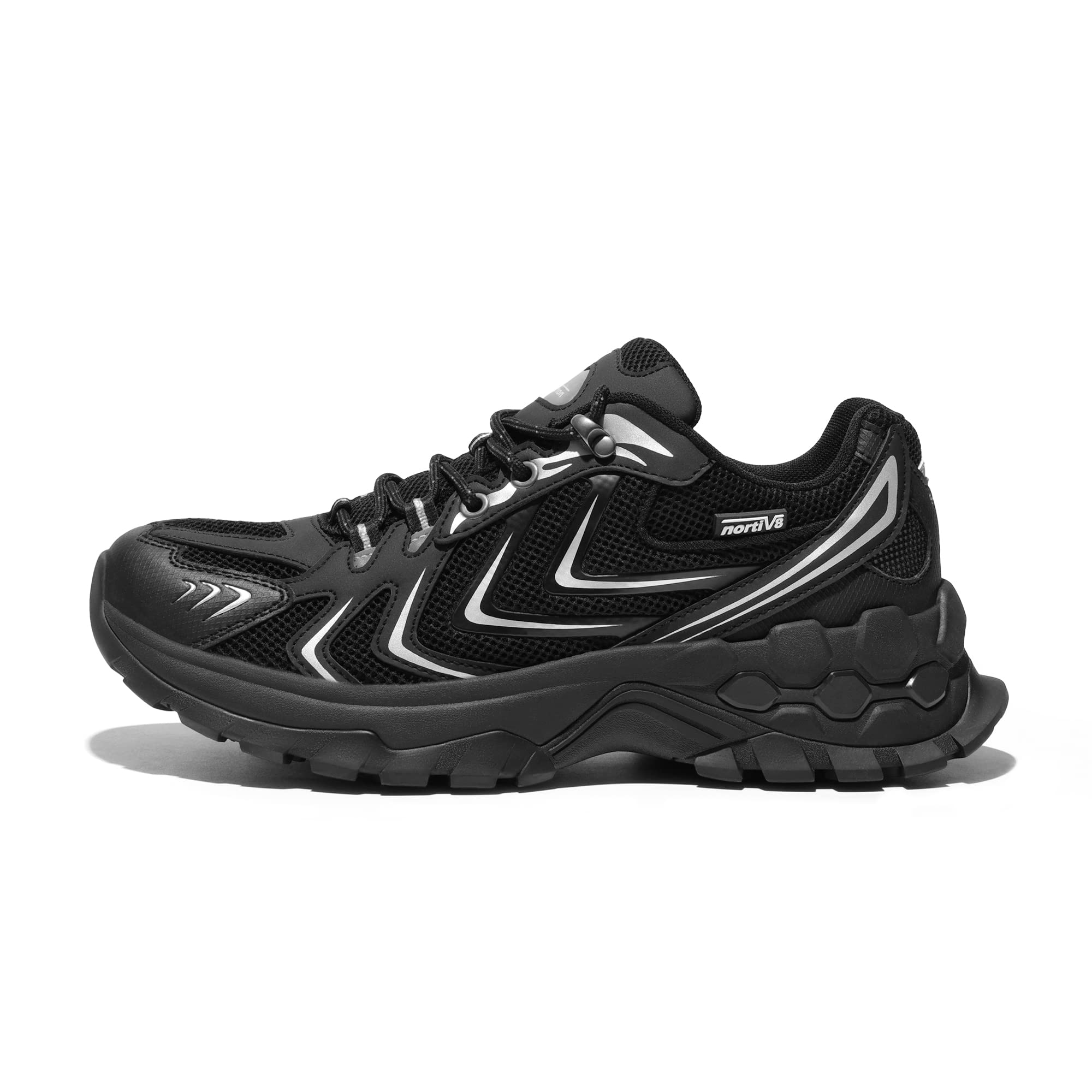 NORTIV 8 Hiking Sneakers for Men Casual Outdoor Trailing Trekking Backpacking Shoes Black Size 11 M US SNHS2312M
