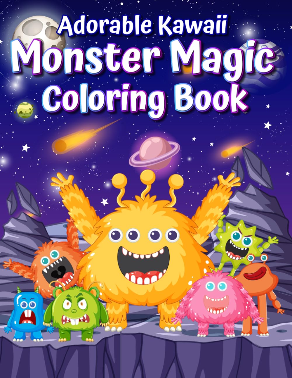 Adorable Kawaii Monster Magic: Coloring Book