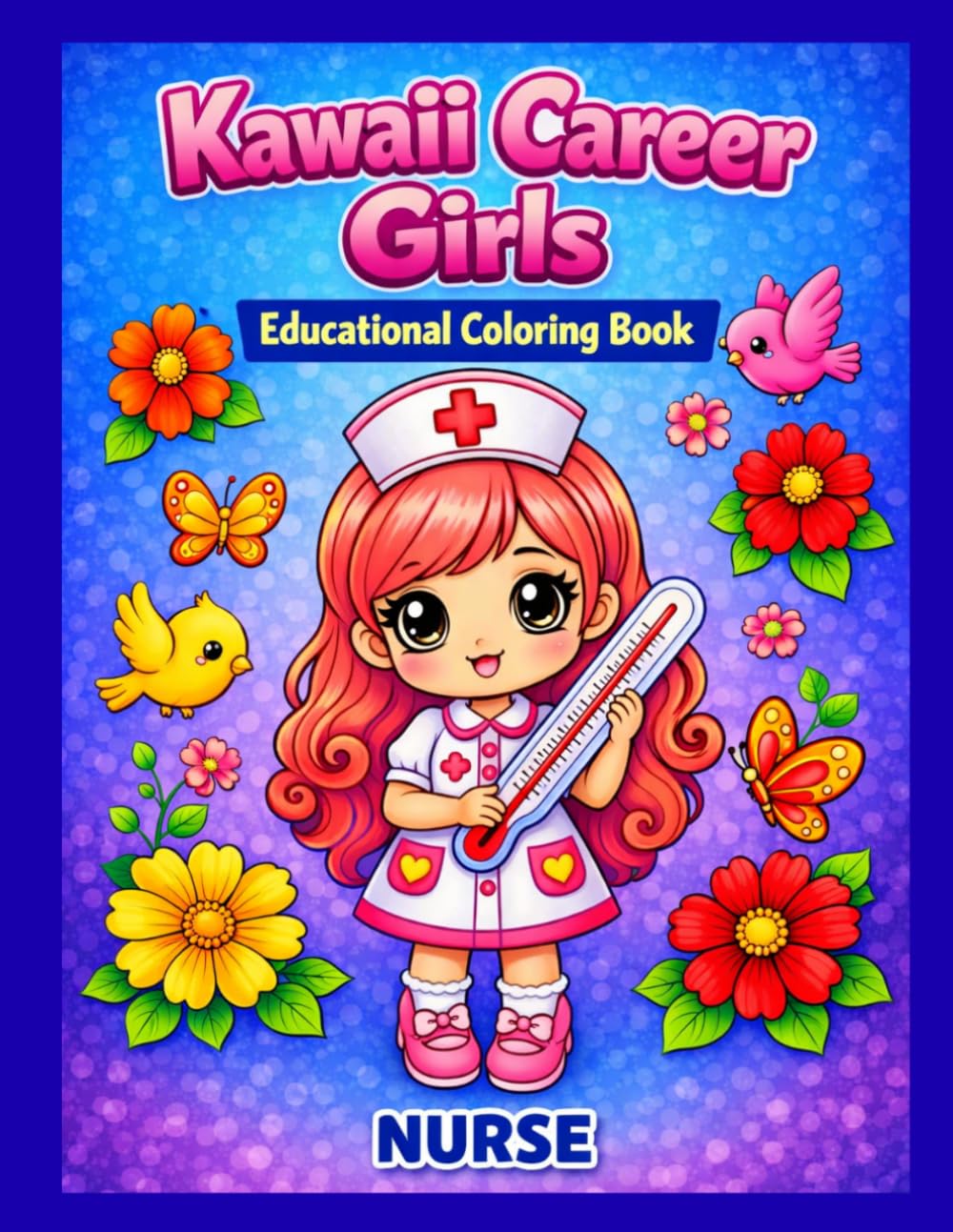 Kawaii Career Girls.: Educational Coloring Book. For kids 4-8 ages. (Kawaii Girls.)