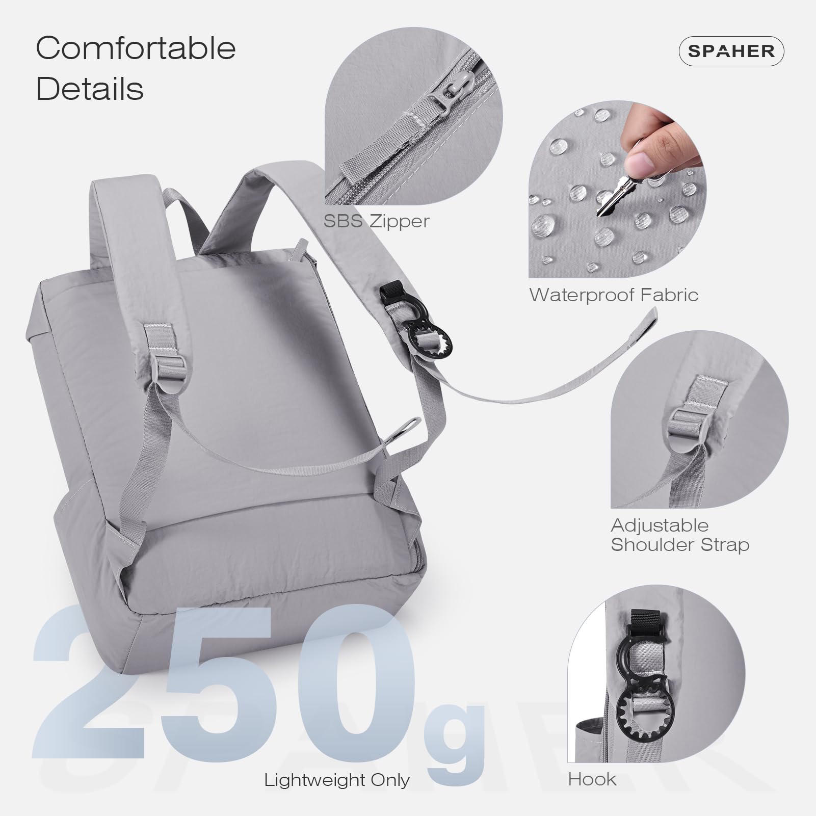 SPAHER Ultralekki Plecak Podróżny 40x30x10cm Lufthansa Bagaż Podręczny Mały Plecak Kabinowy do Samolotu Wodoodporny Plecak na co Dzień Laptopa 15,6 Calowy dla Pracy Szkoły Podróży, Czarny