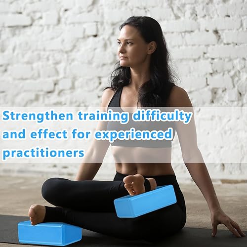 Miniatura 4 de 20 bloques de yoga de 9 x 6 x 3 pulgadas, bloques de espuma EVA de alta densidad, bloques de ejercicios de espuma de yoga que mejoran el equilibrio