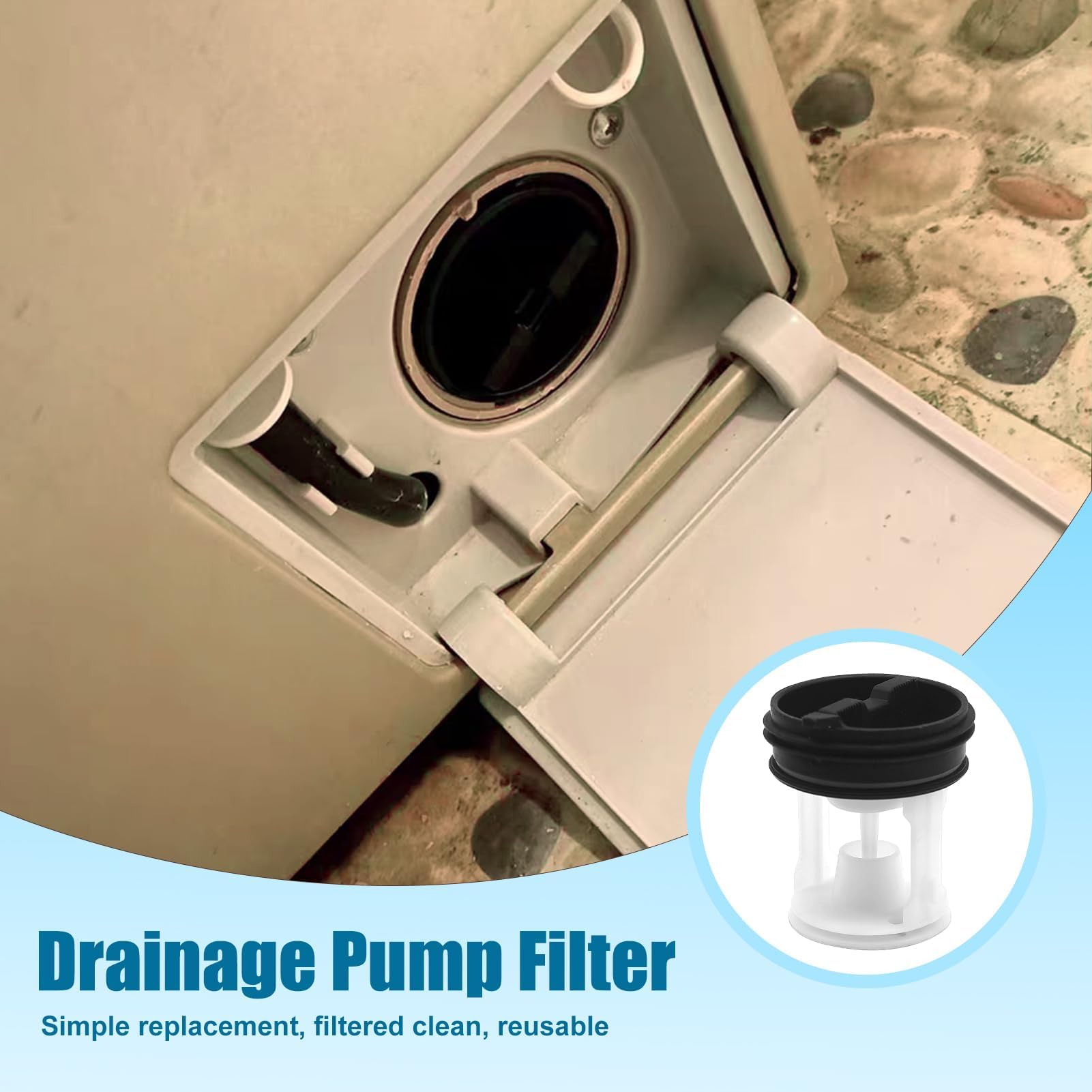 VGEBY Filtre à Charpie Maille De Filtre à Peluches Pour Lave-linge LG