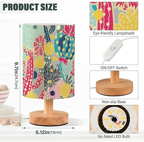 Miniatura 3 de Nightstand Lamp Nightstand Light Electric Colorful Mexicana Western Cactus Night Light for Kids Homes
