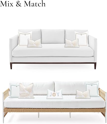 Miniatura 4 de Hofdeco Premium Funda de almohada lumbar para interiores y exteriores, solo 12 x 20 pulgadas, repelente al agua para patio trasero, sofá, hoja de