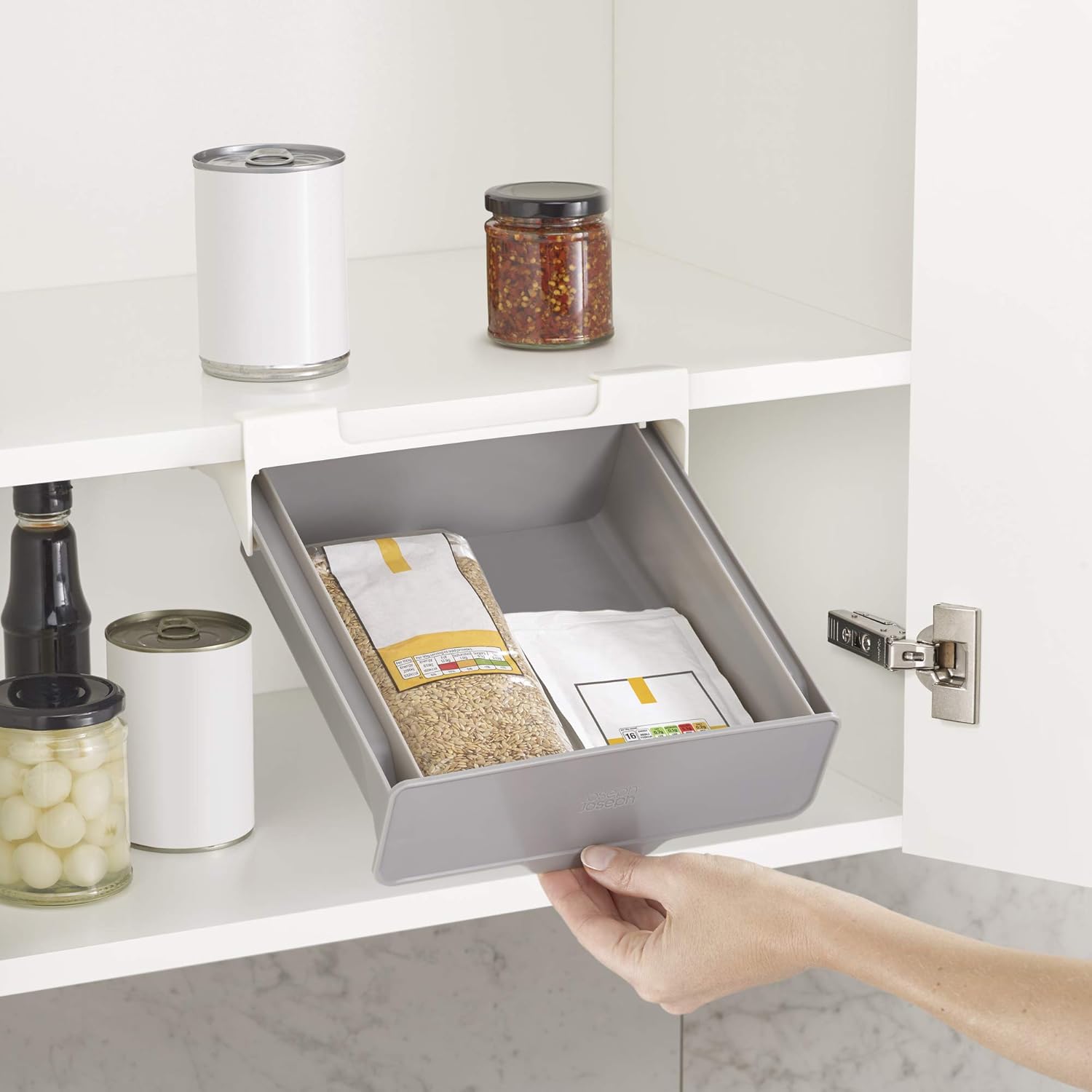 Gray Under-Shelf Drawer Storage Organizer