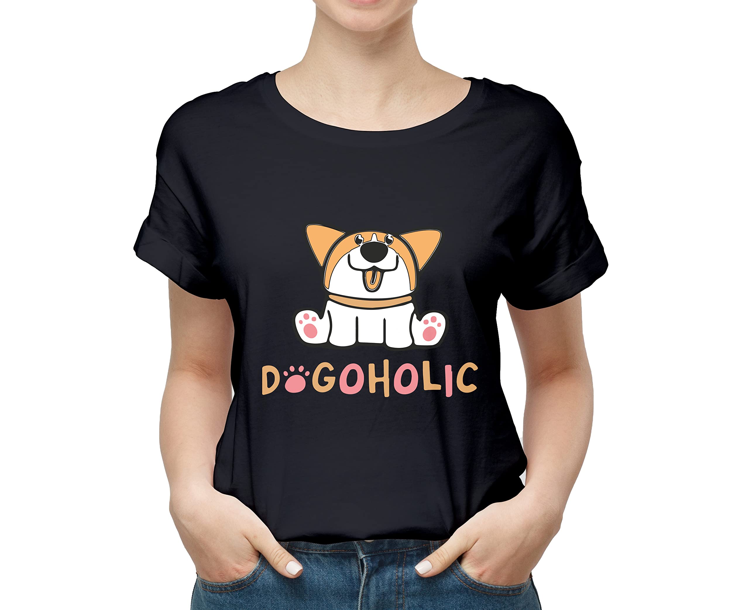 Volume 9 DOGOHOLIC 100% Cotton Round Neck Graphic Printed T Shirt for Men Women,Dog lovert Shirt, Dog Pattern t Shirt, Pet Lover t Shirt. Black (B09ZLV5KBH) Amazon Price History, Amazon Price Tracker