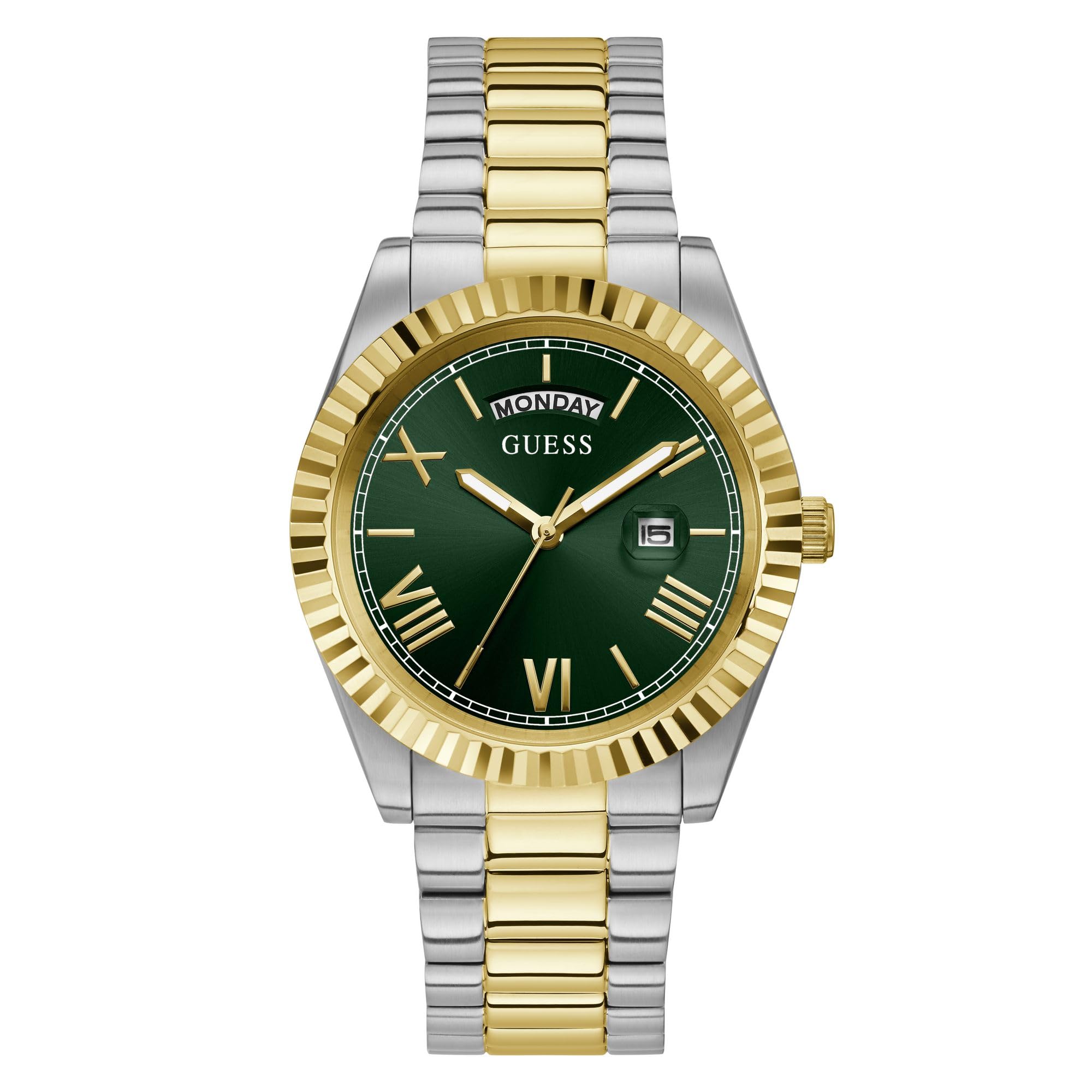 Guess Connoisseur Brushed Silver Stainless Steel Mens Watch, Multi, Men