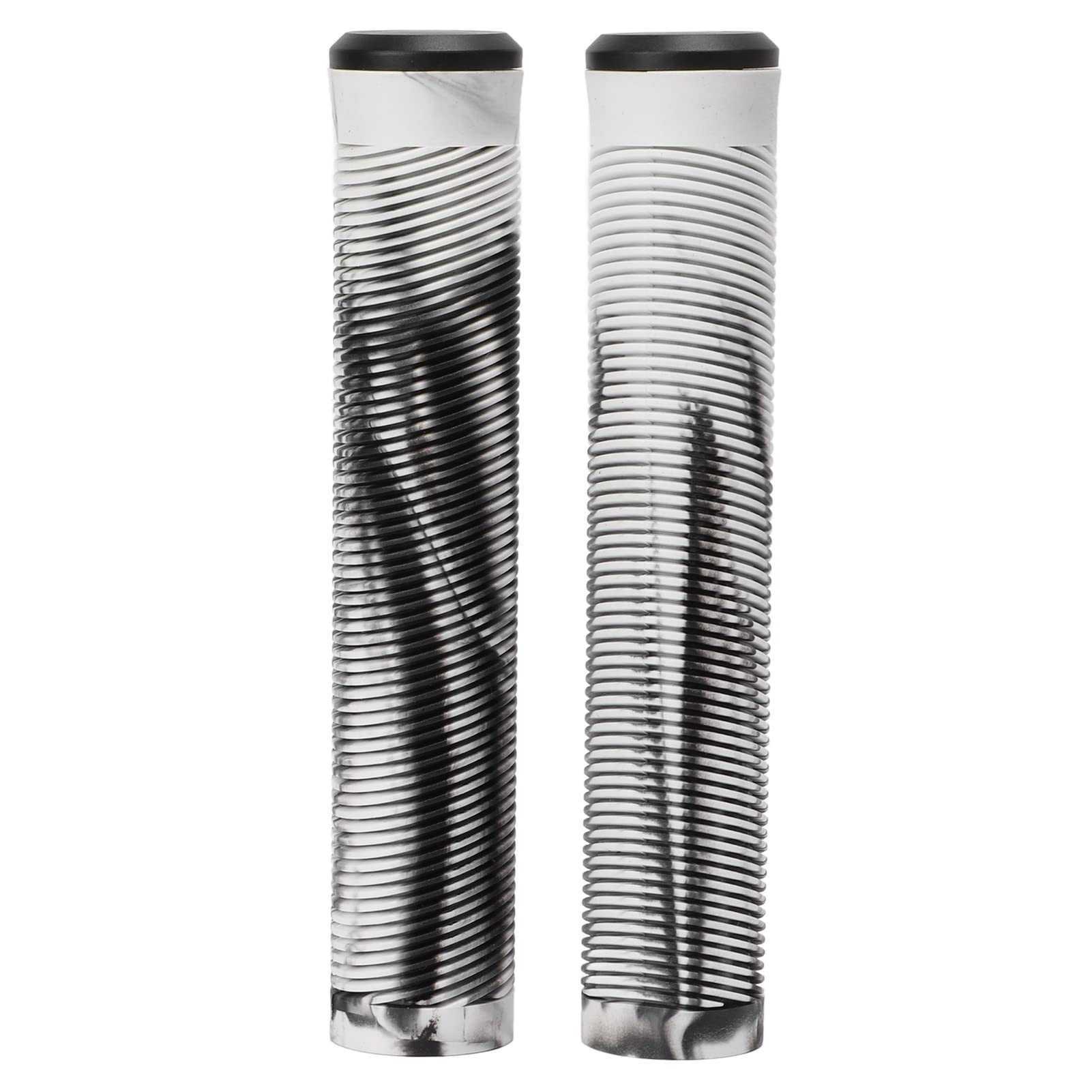 1 Pair Bikes Handlebar Grips, Soft TPE Rubber Bikes Hand Bar End Grips, Avoid Slip Mountain Bikes Handle Bar Grips, Bikes Rubber Handlebar Grips for Fixed Gear Bicycle(Grey)