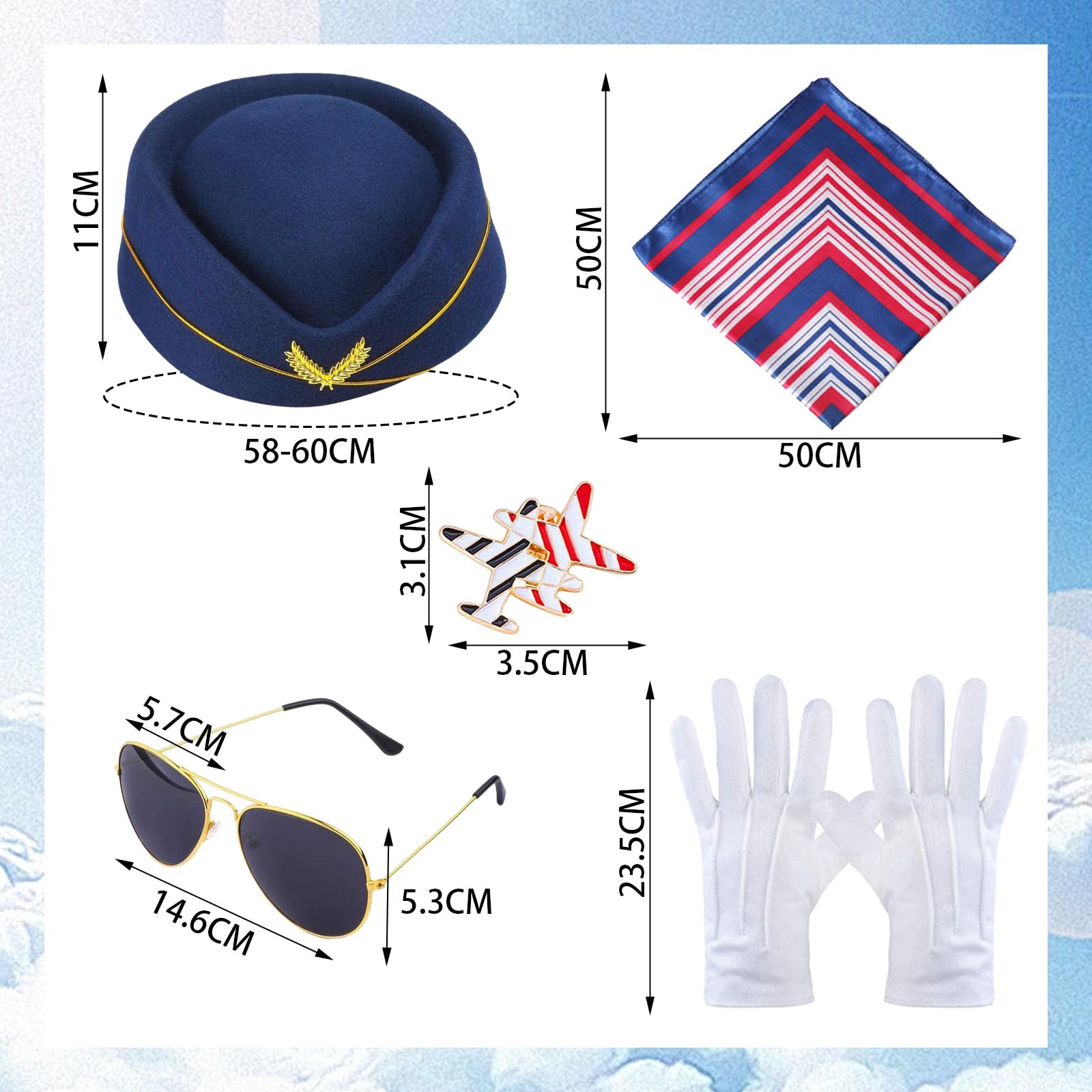 MUNSKT Navy Blue Professional Flight Attendant Costume - Image 2