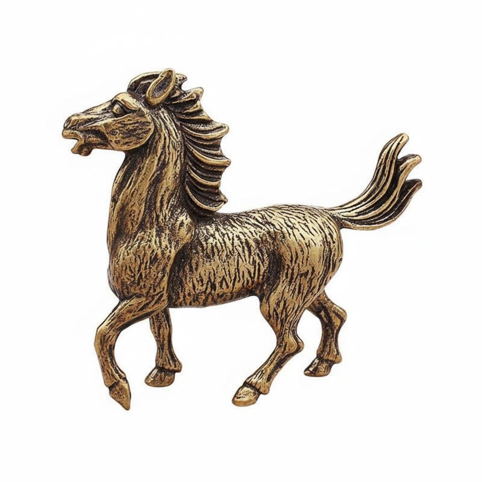 Chinese Astrological Brass Figurine, Detailed Craftsmanship Brass Chinese Astrological Statue Symbol of Prosperity Solid Copper Animal Figure Large Horse|Antiques| Asian Antiques| China|-image-39