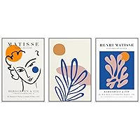 SIGNWIN 3 Piece Framed Canvas Wall Art Blue Nude by Henri Matisse Canvas Prints Home Artwork Decoration for Living Room,Bedroom - 16