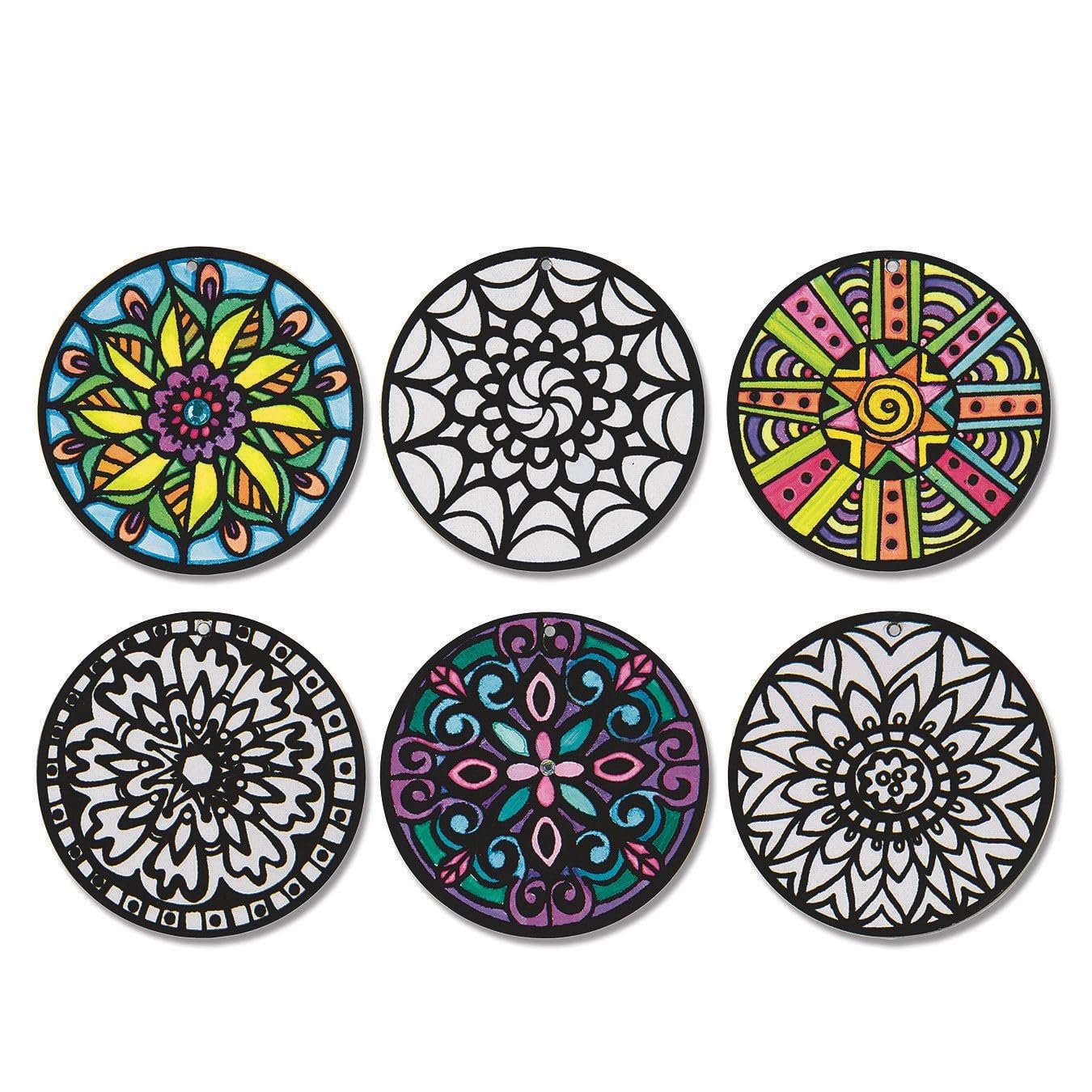 Velvet Art Hangable Mini Mandalas (Pack of 24)