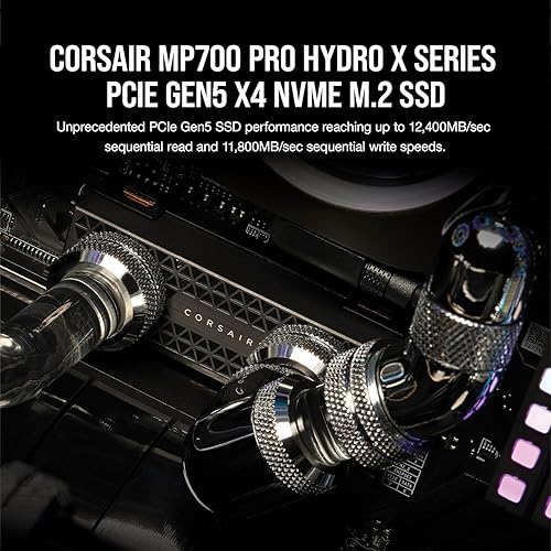 Miniatura 2 de Corsair MP700 PRO Hydro X Series 2TB M.2 PCIe Gen5 x4 NVMe 2.0 SSD - M.2 2280 - Lectura secuencial de hasta 12,400 MBs - NAND TLC de alta densidad -