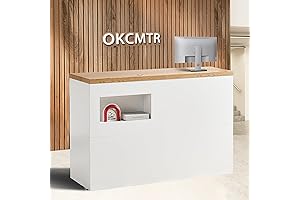 55.12" Standing Reception Desk: Modern Elegance for Your Business