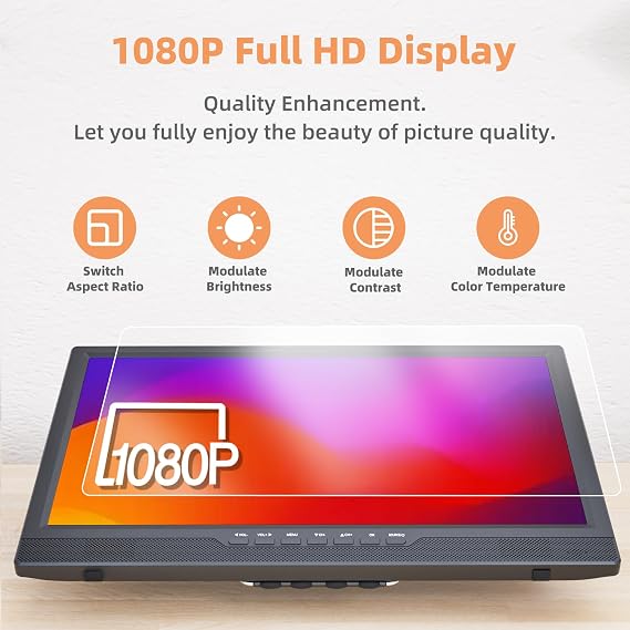 NORTHING 19.2 Portable TV with Antenna, 1080P LED Small TV