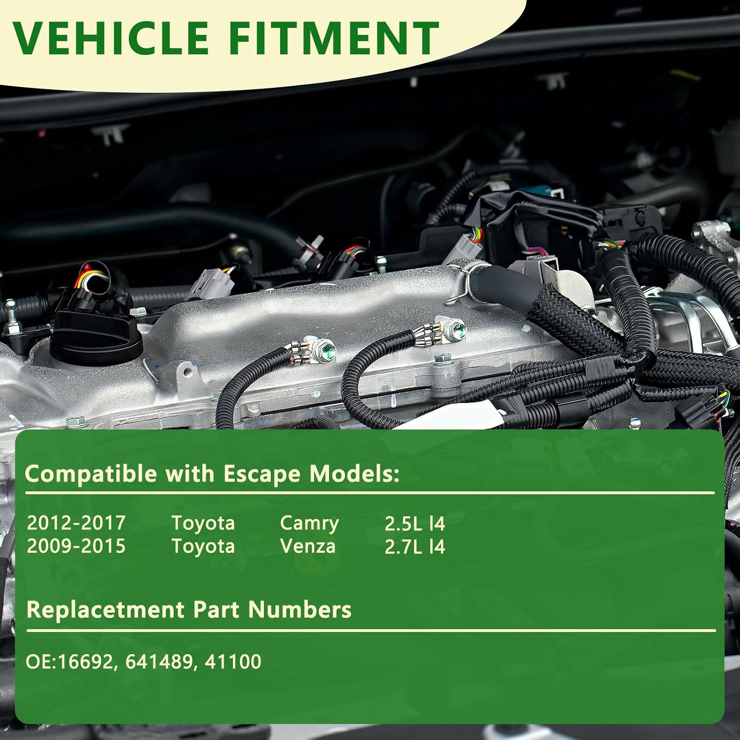 Catalytic Converter, QKVBKAU for Toyota Camry/Venza | EPA Compliant Replacement | OBD II & High Flow Design | catalytic convertor Replaces OEM# 16692, 641489, 41100