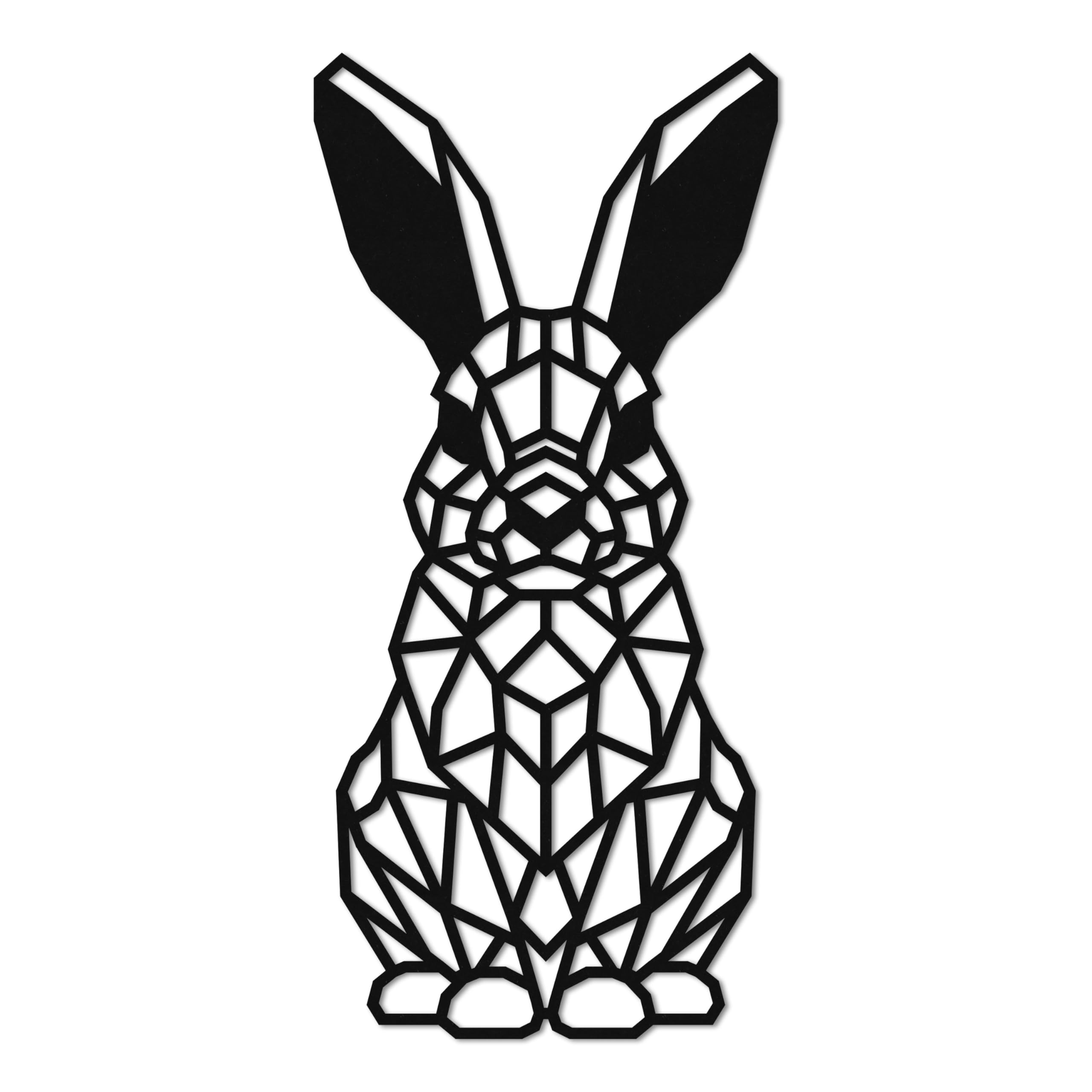 Ebenkunst Wanddeko Verbundene Linien - Geometrisches HDF Wandbild 70x55cm