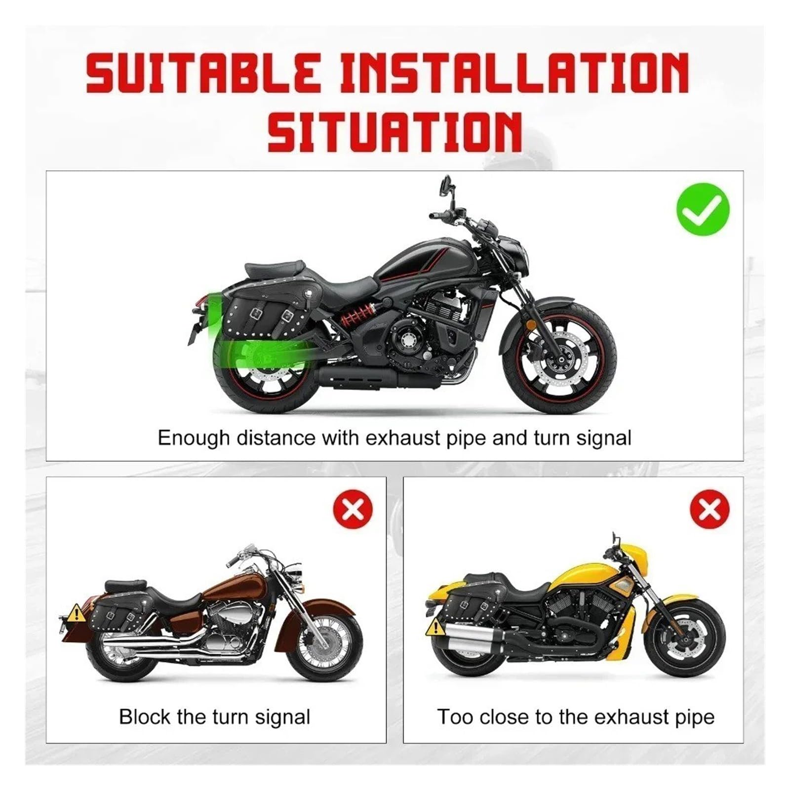 Motorradtasche 50L Motorrad Satteltaschen Nieten Stil Werkzeug Taschen PU Leder Große Kapazität