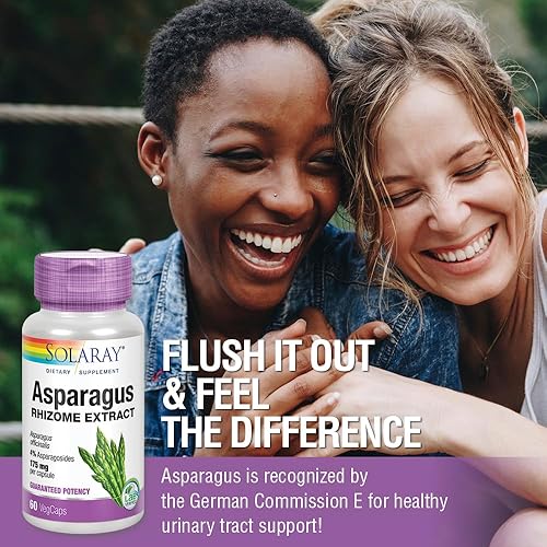 Miniatura 4 de SOLARAY Extracto de rizoma de espárragos 175 mg con raíz entera Apoyo saludable para el tracto urinario y la salud digestiva 60 cápsulas vegetales