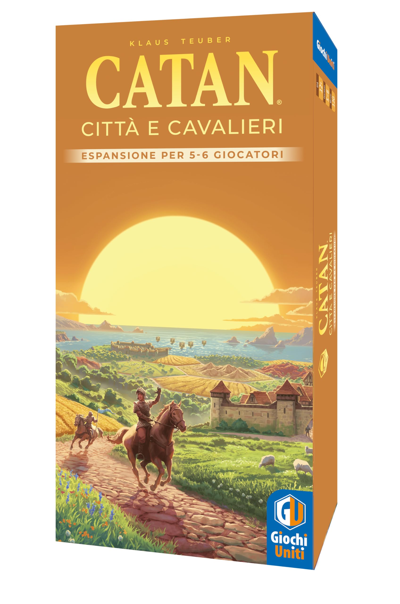 Giochi Uniti - CATAN Relaunch: Città e Cavalieri, Exp 5/6 – Gioco da tavolo, 3-6 Giocatori, 10+ Anni, GU825, Edizione italiana