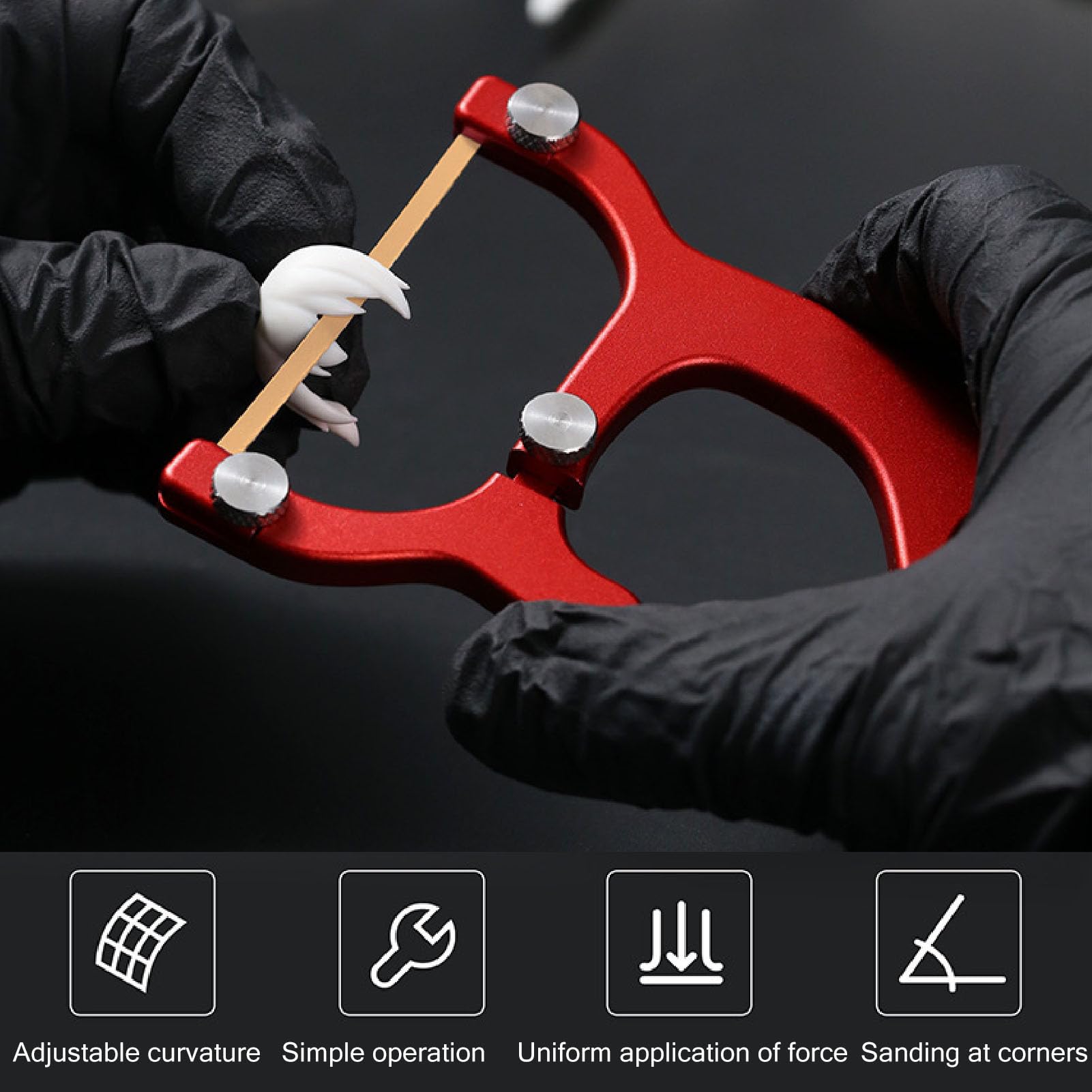 Surface Sander Curved Surface Sander Handheld Sandpaper Loading Cylindrical Surface Sander Grinding Polishing Tool for Model