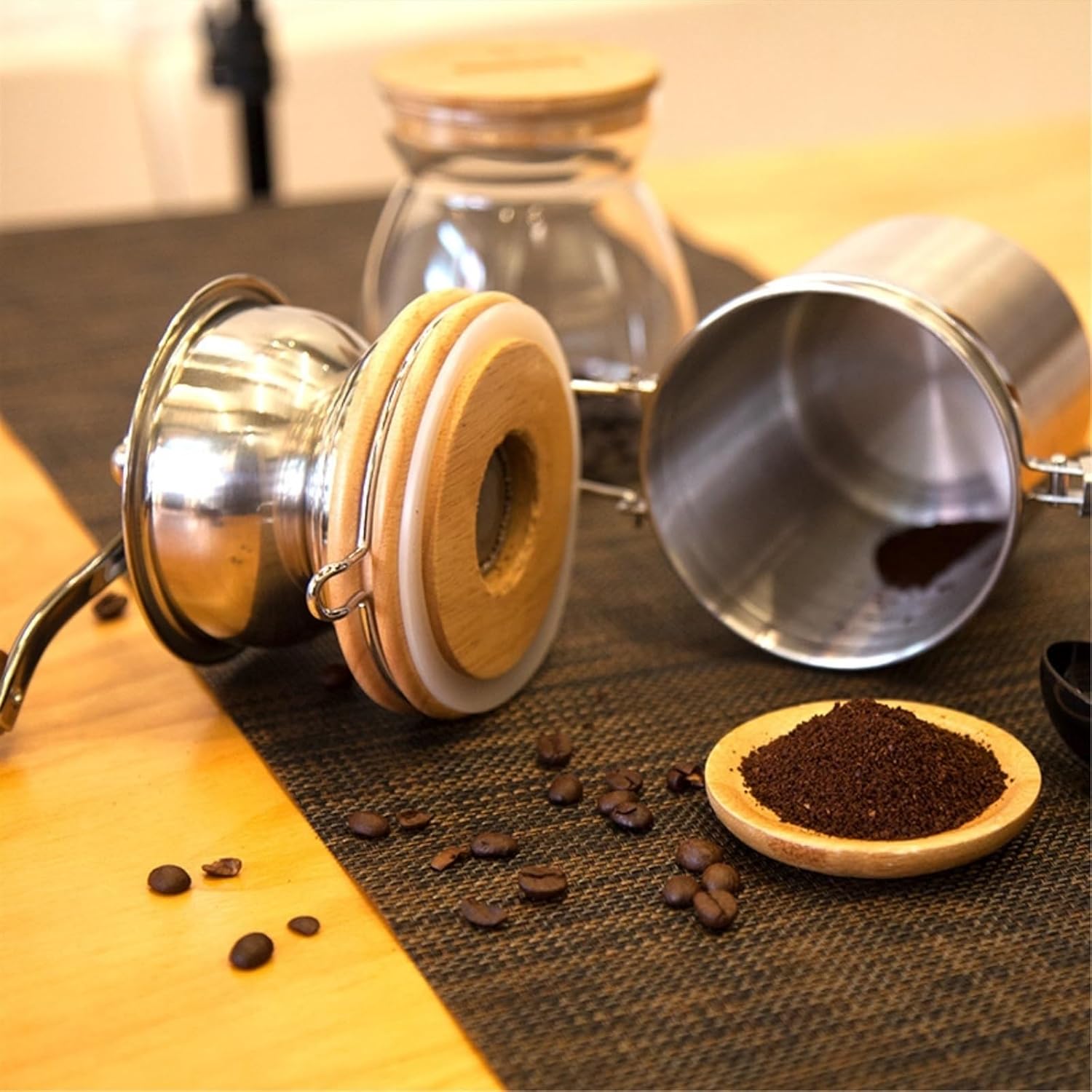 Coffee Grinder Coffee Bean Grinder Stainless Steel Manual Bean Grinder Household Small Grinder Portable Hand Coffee Machine