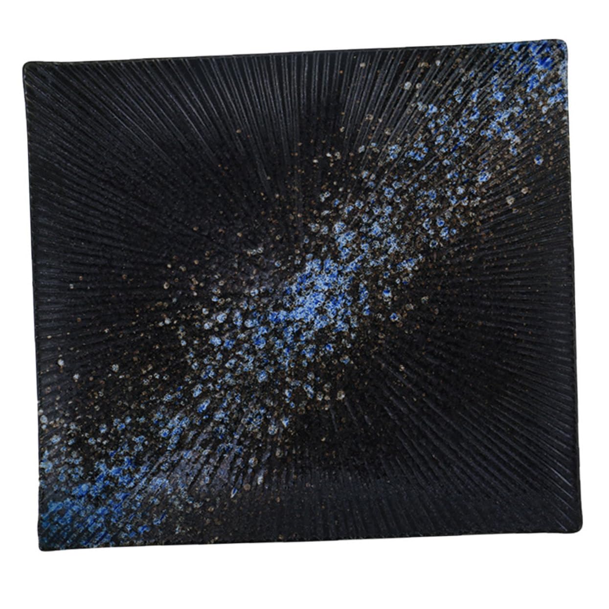 COLLBATH 1pc Ceramic Steak Plate Restaurant Sushi Dish Jewelry Dish Tray Porcelain Sushi Tray Japanese Sushi Plate Trays for Decor Sushi Serving Boat Food Tray Versatile Tray Blue Ceramics