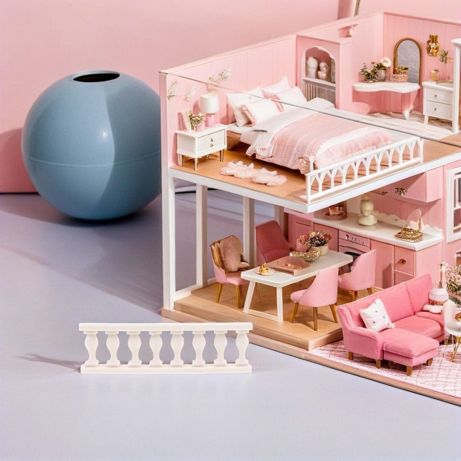 BESPORTBLE 5piezas Cerca De Micropaisaje Barandilla De Balaustre para Decoración De Minijardín Adorno De Cerca Miniatura para Aldea Mini Muro De para Casa De Muñecas y Jardinería
