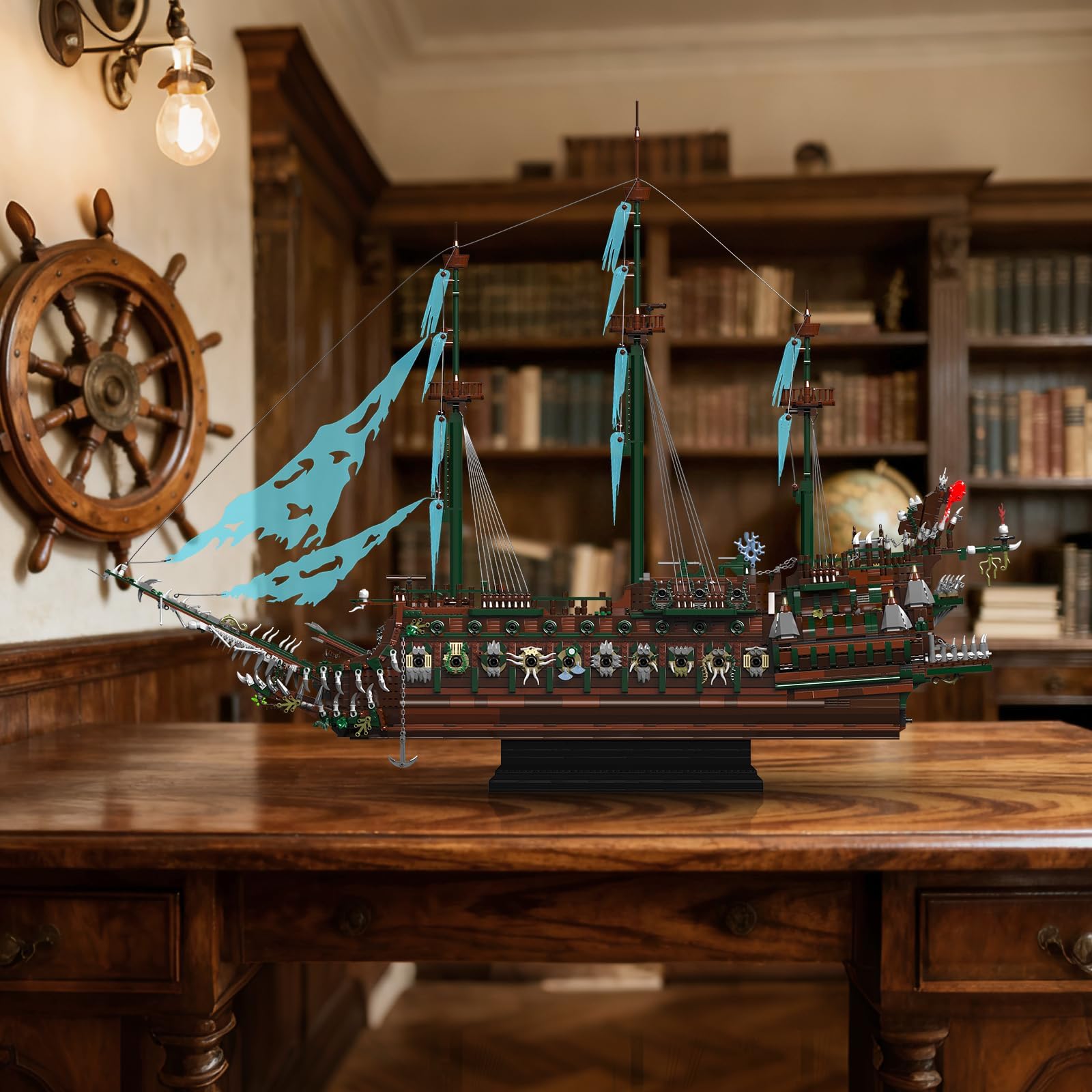 Mould King 13218 - Set di costruzione di navi pirata olandese volante, 6849 pezzi, kit di modellini MOC avanzati, progetto di ingegneria gotica fantasma galeone per adulti