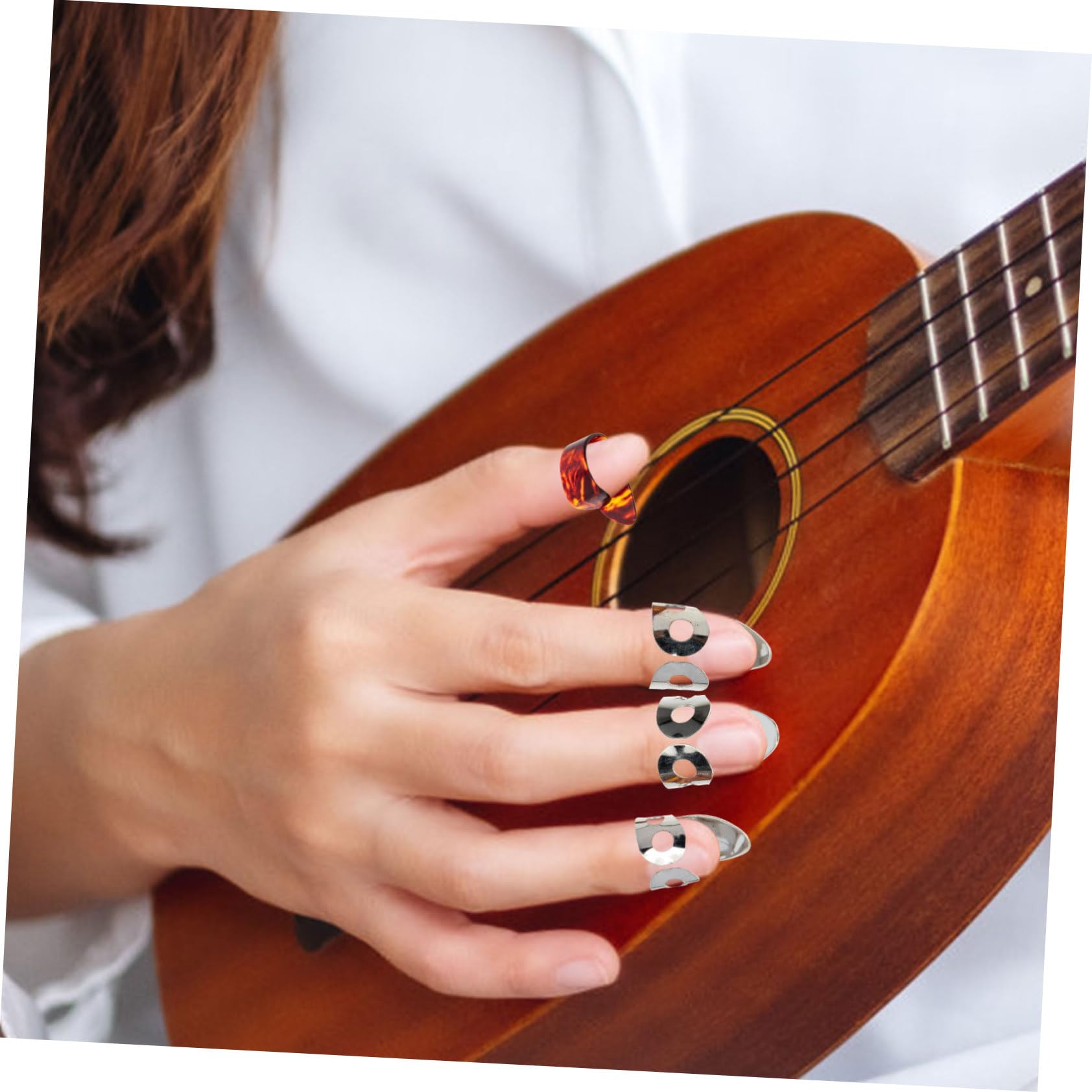 ibasenice 3 Sets Langlebige Gitarrenplektren Aus Edelstahl Für Gitarrenspieler Und Freunde