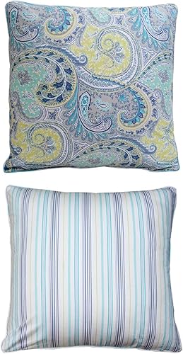 Vista 2 de Softta Funda de almohada con diseño floral de cachemira, 800 hilos, 100% algodón egipcio (paquete de 2 unidades, sin edredón, sin relleno), funda