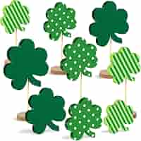 Décorations Saint-Patrick Qpout 9 Pièces - Centres De Table Nid D'abeille, Motifs Trèfles/chapeaux Nains, Vert