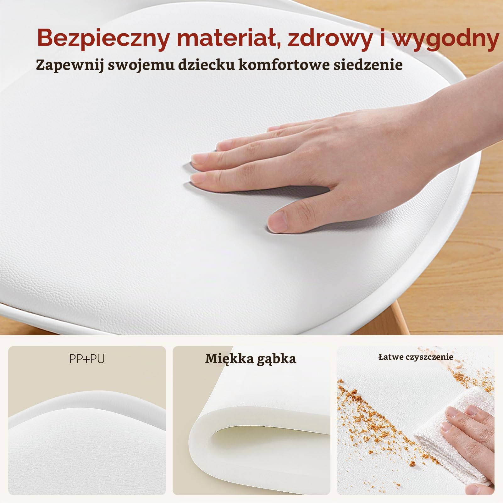 WOLTU Zestaw 2 krzeseł dziecięcych z drewnianymi nogami, krzesło dla dzieci, wysokość siedziska 33 cm, stabilne krzesła dla dzieci z oparciem do pokoju dziecięcego, zestaw mebli do siedzenia, stół