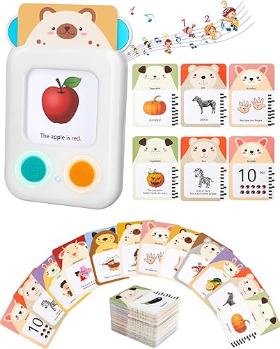 Tarjetas didácticas para niños pequeños, ratón, juguete sensorial para autismo, doble modo inteligente, materiales de aprendizaje, 288 palabras