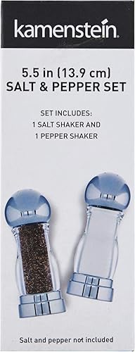 Miniatura 4 de Kamenstein Juego de salero y pimentero cromado, 5.5 pulgadas