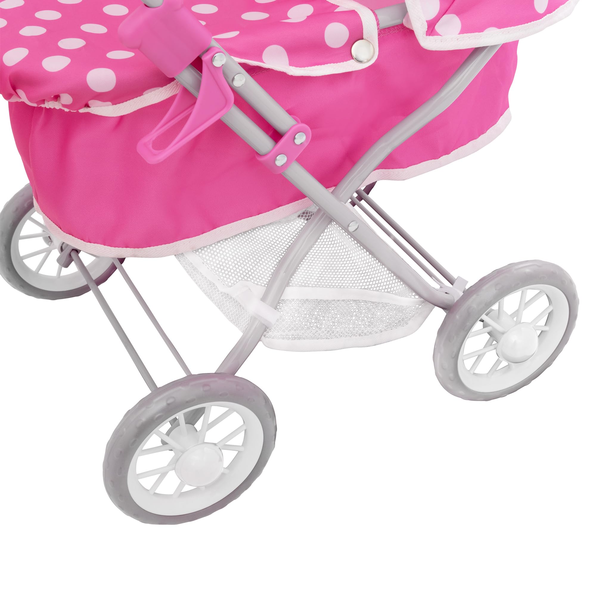 Carrozzina Dolly Tots Cutie | Passeggino per bambini con grembiule rimovibile e cappuccio regolabile | Sistema da viaggio pieghevole leggero con borsa abbinata | 3+