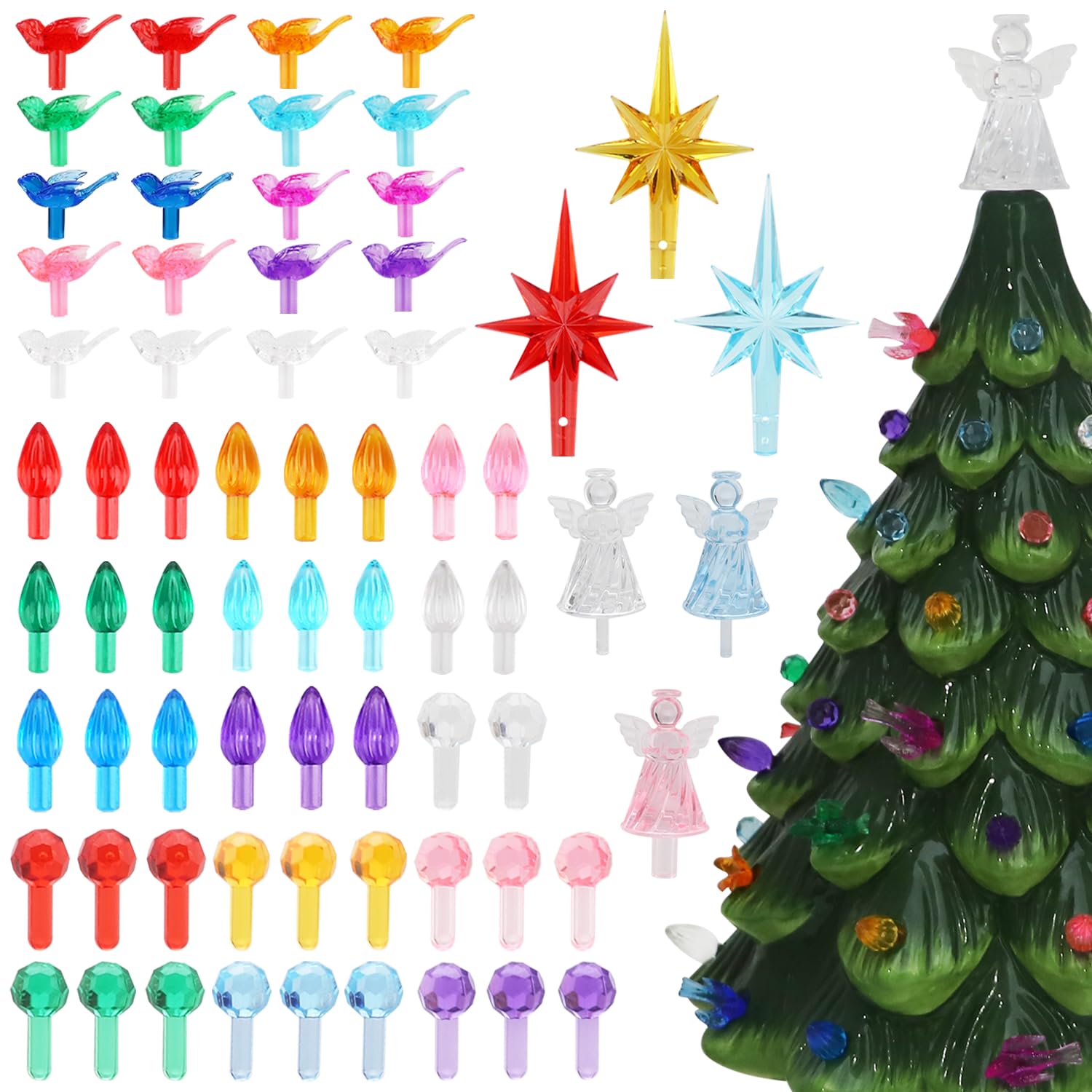 Weihnachtsbaumbirnen Aus Keramik, 90 Stück Ersatzb Produktbild-Vorschau 2